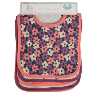 Petite L'Amour Girl Infant Bibs 5 Pk