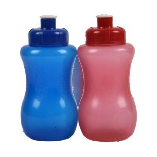 Plastic Mini Water Bottles Asst Color 9.5 Oz 2Pk