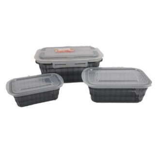 Kocina Plas Rec Food Container Asst Col 3 Pc