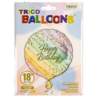 Trico 18" Happy Birthday Pastel Colors