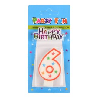 Candle Birthday + Decoration Number-6