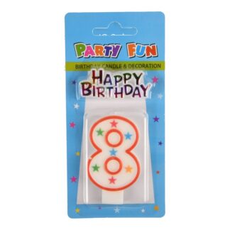 Candle Birthday + Decoration Number-8
