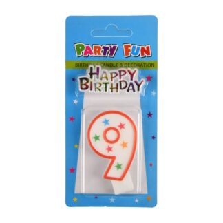 Candle Birthday + Decoration Number-9