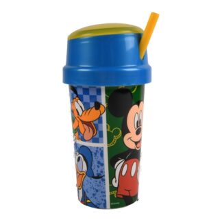 Mickey&Friends Plas Snack Tumbler W/Straw 14 Oz
