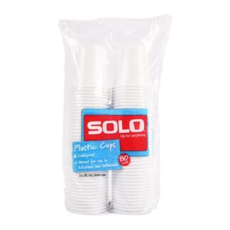 Solo Plastic Cups White 3 Oz 80 Ct