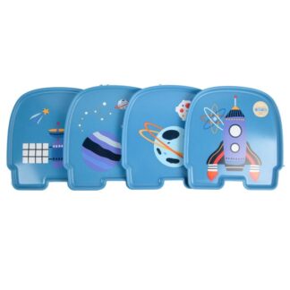 Wheat Straw Plate Asst Space Blue 4 Ct