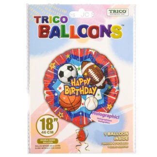 Happy Birthday Sports Balloon 18"