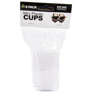 Mini Plastic Cups Clear 8 Pk