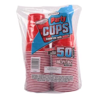 Dart Red Party Cups 16 Oz 50 Ct
