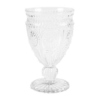 Glass Goblet Clear W/Design 250 Ml