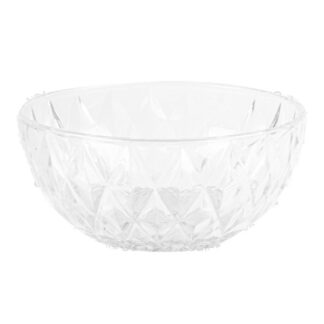 Glass Bowl Clear Diamond Design 680 Ml