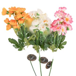 Plastic Daisy 3 Head Asst 3-Color 22.9"