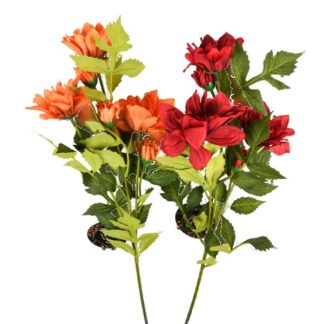 Plast Dahlia 3 Big Head+2 Small Asst 2-Col 24.05"