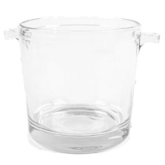 Glass Ice Bucket Clear 34.5 Oz