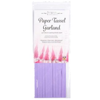 Paper Tassle Garland Lavender 13"