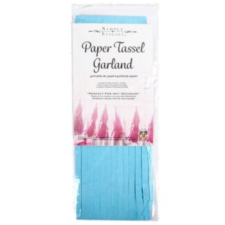 Paper Tassle Garland Modern Blue 13"
