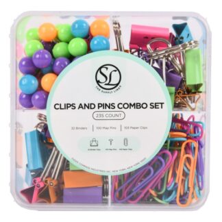Supplyline Clips/Pins Asst Combo 235 Pc In Pdq