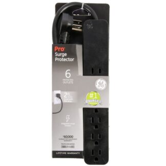 Ge Surge Protector 6-Outlet Black 2"