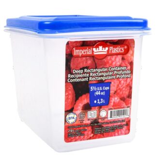 Deep Rectangular Plast Food Storage 44 Oz