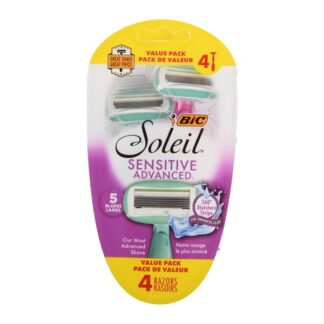 Bic Soliel Sensitive Razors 5 Blades 4 Pk