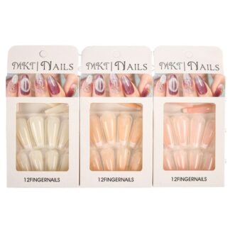 Mkt Fingernails French Tip Asst 12 Pc