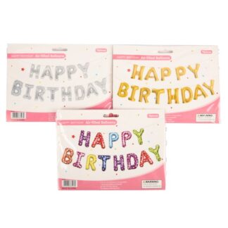 Air-Filled Balloons Happy Birthday Asst 13 Pc