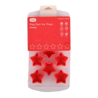 Pop Out Plastic Ice Trays Stars 2 Pc