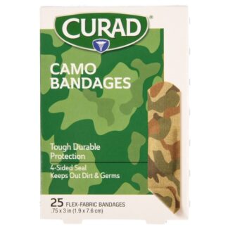 Curad Camo Bandages Green 25 Ct