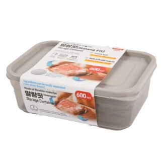Plastic Storage Container Malang Fit W/Lid 600 Ml