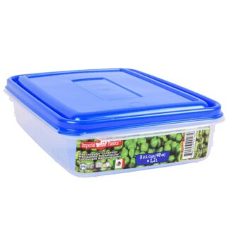 Imperial Plast Rec Container Clear W/Lid 40 Oz