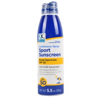 Qc Sport Sunscreen Spray Spf 50 5.5 Oz