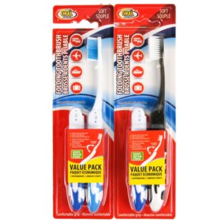 Oral Fusion Folding Travel Toothbrush Soft 2 Pk