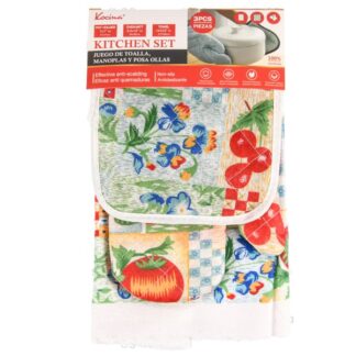 Kitchen Set 3Pcs Polyester 10"X6" / 6"X6"/ 14" X 23" #9193