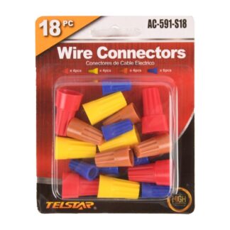 Wire Connectors Asst Color 18 Pc