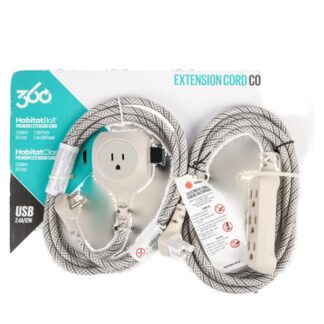 3 Outlet Ext Cord 8 Ft+3 Outlet 2 Usb Ft Combo