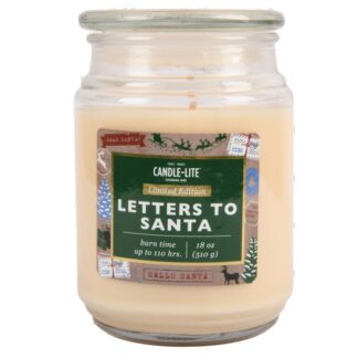 Candle Lite Jar Letters To Santa 18 Oz
