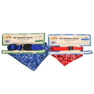 Pet Bandana Collar Blue/Red Asst Size