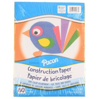 Pacon Construction Paper Asst Col 9X12" 80 Ct