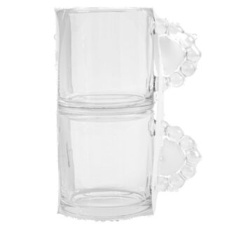 Glass Mug Set Clear & Green 2 Pk