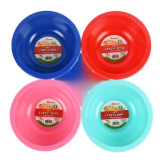 Kocina Plastic Cereal Bowl Asst Color 4 Pc