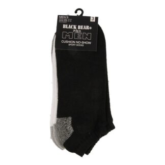 Men'S Socks Cushion No-Show Asst Sz 6-12 3 Pr