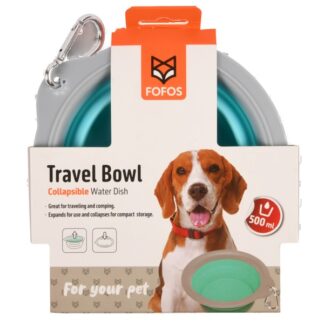 Fofos Dog Collapsible Silicone Bowl Navy 500 Ml