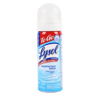 Lysol Disinfectant Spray To Go Crisp Linen 1.5 Oz