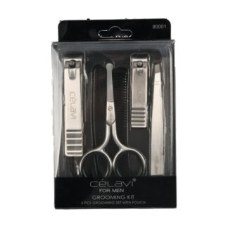 Celavi Men Grooming Kit W/Pouch 5 Ct