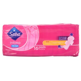 Saba Intima Maxi Pads Regular W/Wings 16 Ct