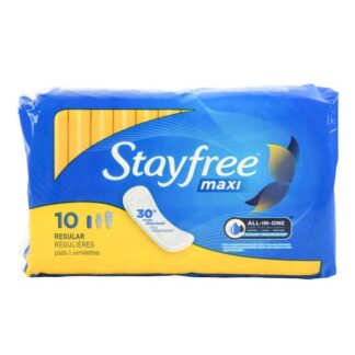 Stayfree Maxi Pads Regular 10 Ct