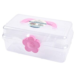 Multpurpose Plast Storage Box 3 Layer Pink