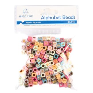 Alphabet Beads Sq Neutral Colors .24" 35 Gr