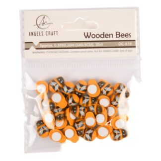 Wooden Bees 39X0.20" 30 Ct