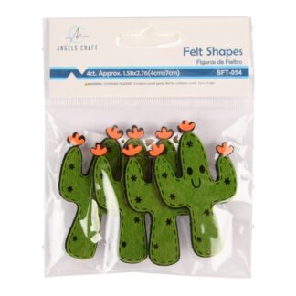 Felt Cactus 2.75X1.6 In 4 Ct